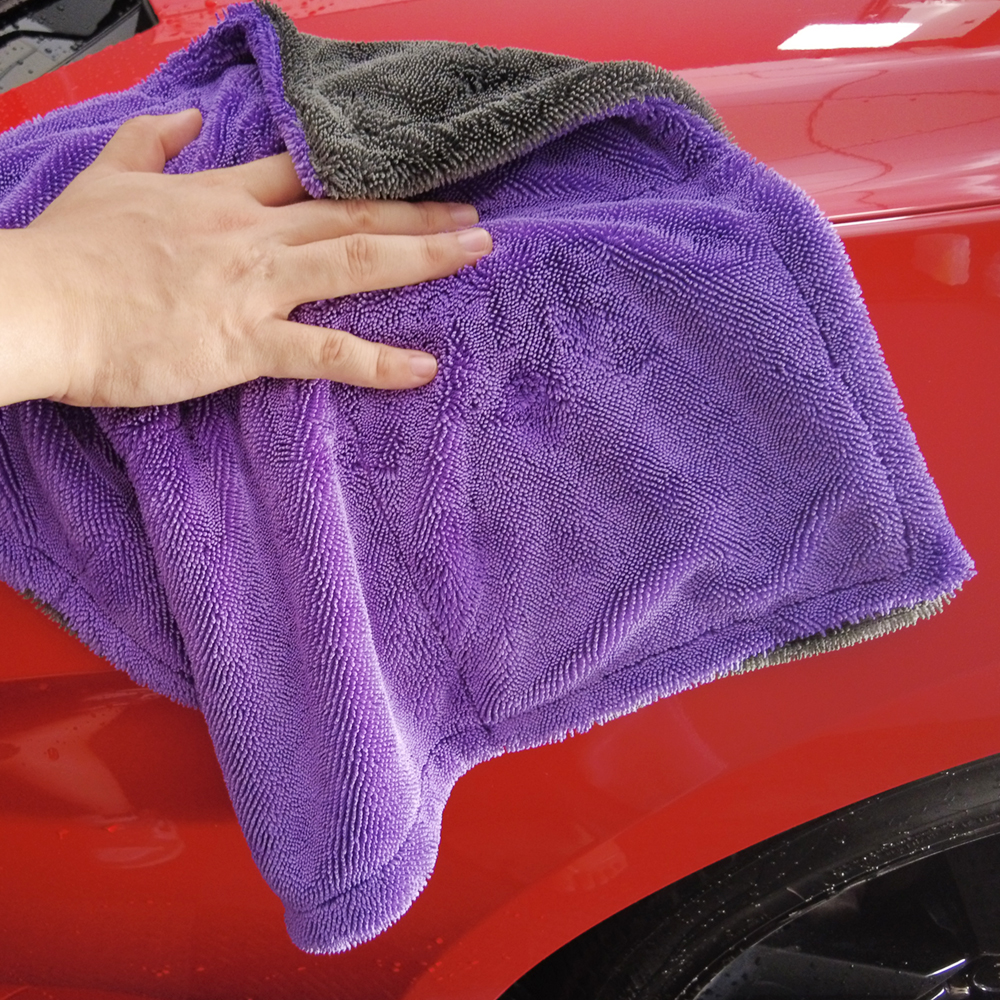 Detailing King 1200GSM Microfiber Double-Twist Loop Drying Towel Professional Ultra-Soft Car Drying Cloth Towels For Auto Detail