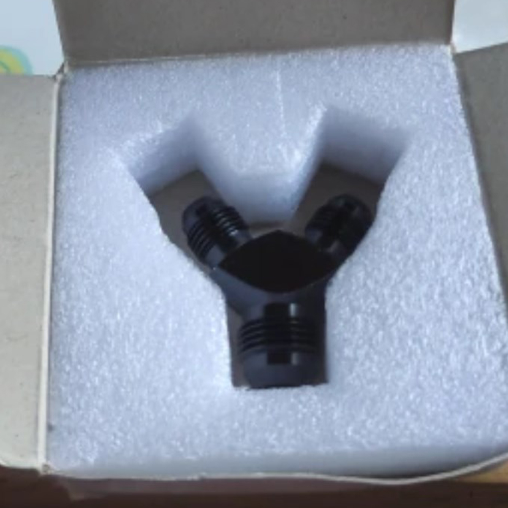 Universal AN6 AN8 AN10 AN12 Aluminum Block Adapter Fittings Adaptor Black Blue Y Type Oil Pipe Joint