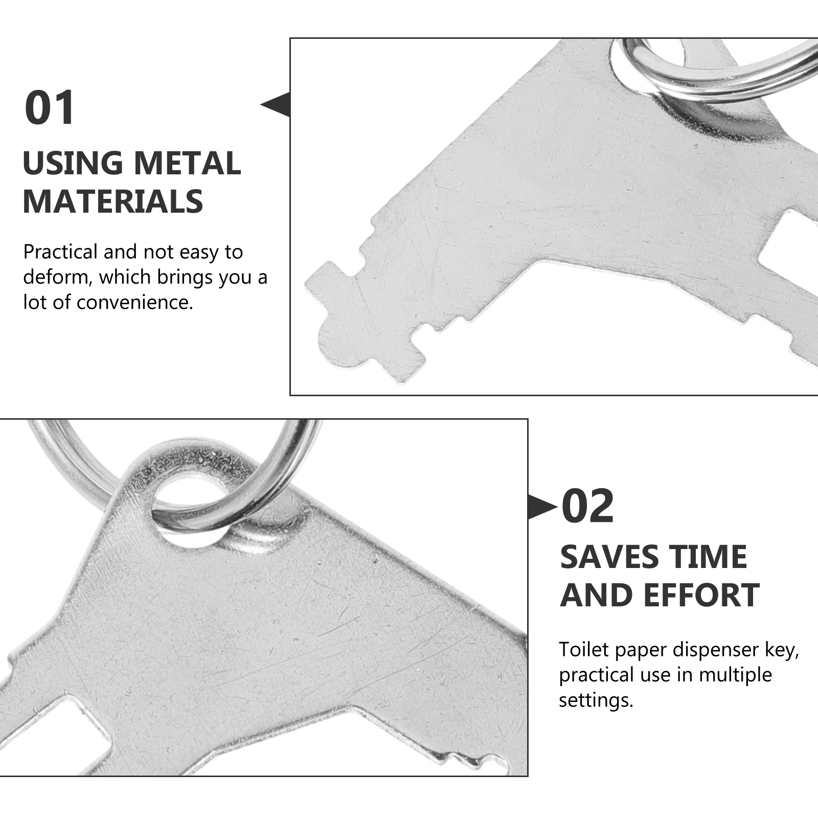 5Pcs Paper Dispenser Key Replacement Hand Soap Automatic Tissue Towel Toilet Keys Metal Paper Towel Dispenser Key for Toilet