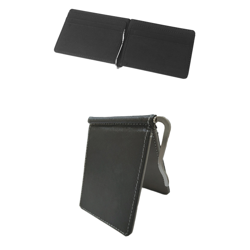 Men Solid Color Wallet Short Skin Wallets Purses Pu Leather Money Clips Solid Thin Wallet Men Purses 4 Colors