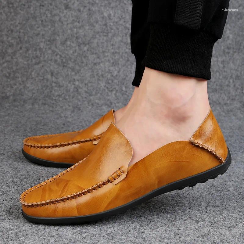 Casual Shoes Men Designer Loafers Slippers Sneakers 2024 Men's Fashion Handmade Retro Leisure Driving Moccasins Male