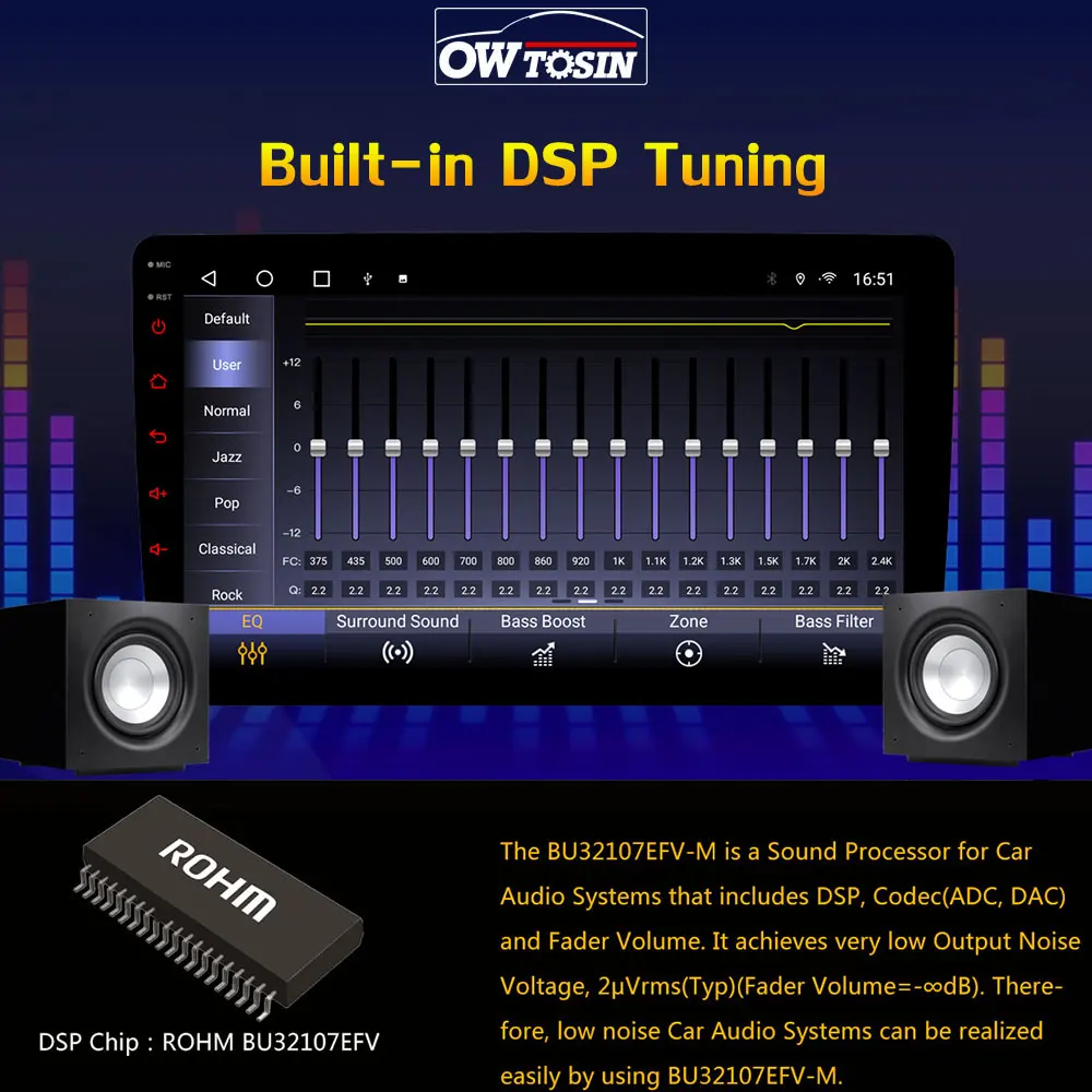 Owtosin 8G+256G Android 12 QLED 2K 4G SIM WiFi Car Radio For Volkswagen VW Sharan SEAT Alhambra 7N 2010-2022 CarPlay GPS Stereo