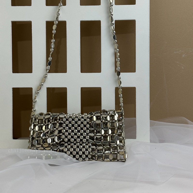 2024 New Girls Pearl Crossbody Bags for Women Small Wallet Handbag Ladies Beach Shoulder Phone Bag