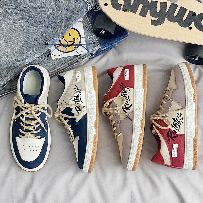 Men's Canvad Shoes New Design Board Shoes Trendy Versatile Fashion Athleisure Shoes Casual Style Blue Free shipping