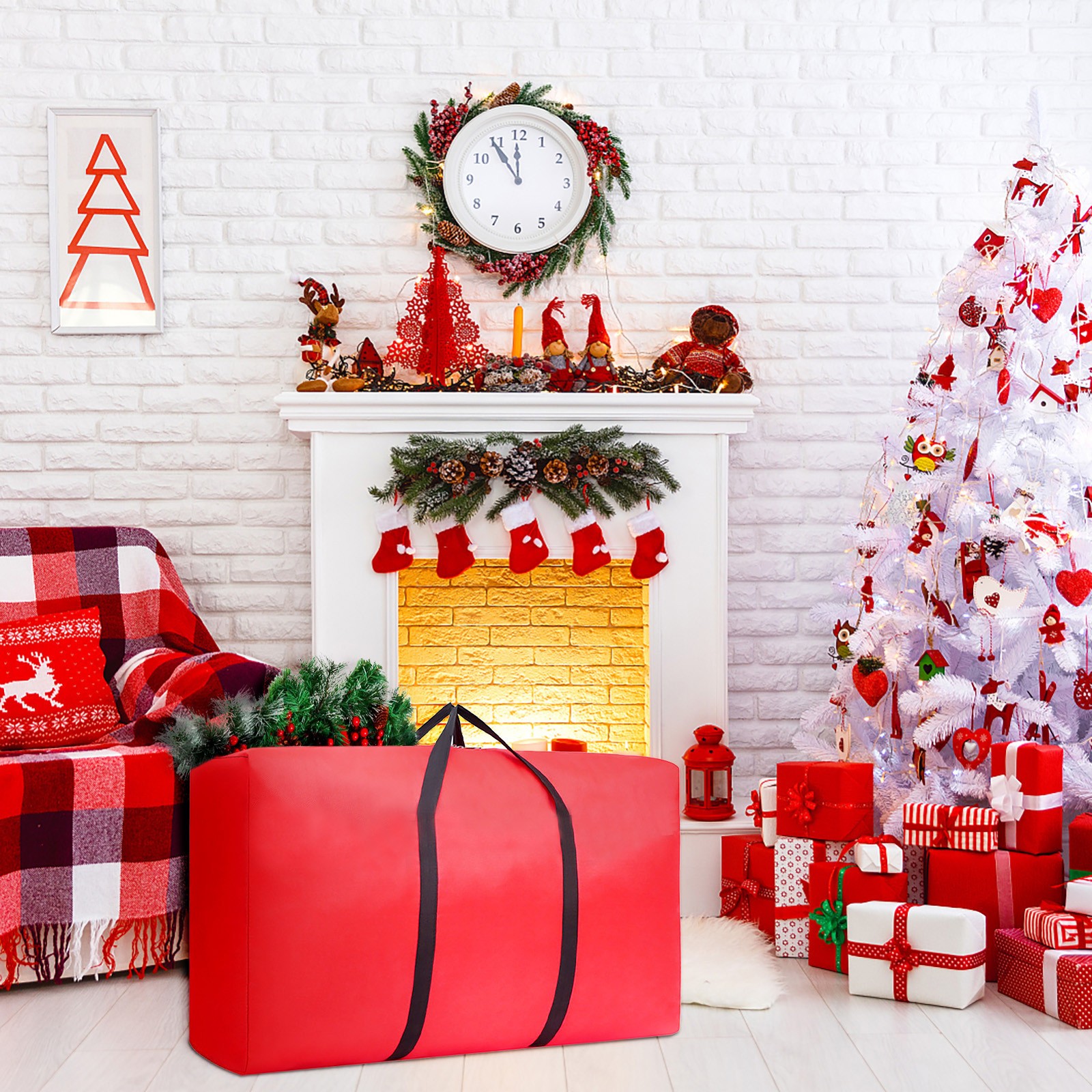 Christmas Tree Storage Bag Oxford Cloth Protect Handbag Waterproof Large Capacity Quilt Clothes Warehouse Organize Package Tools