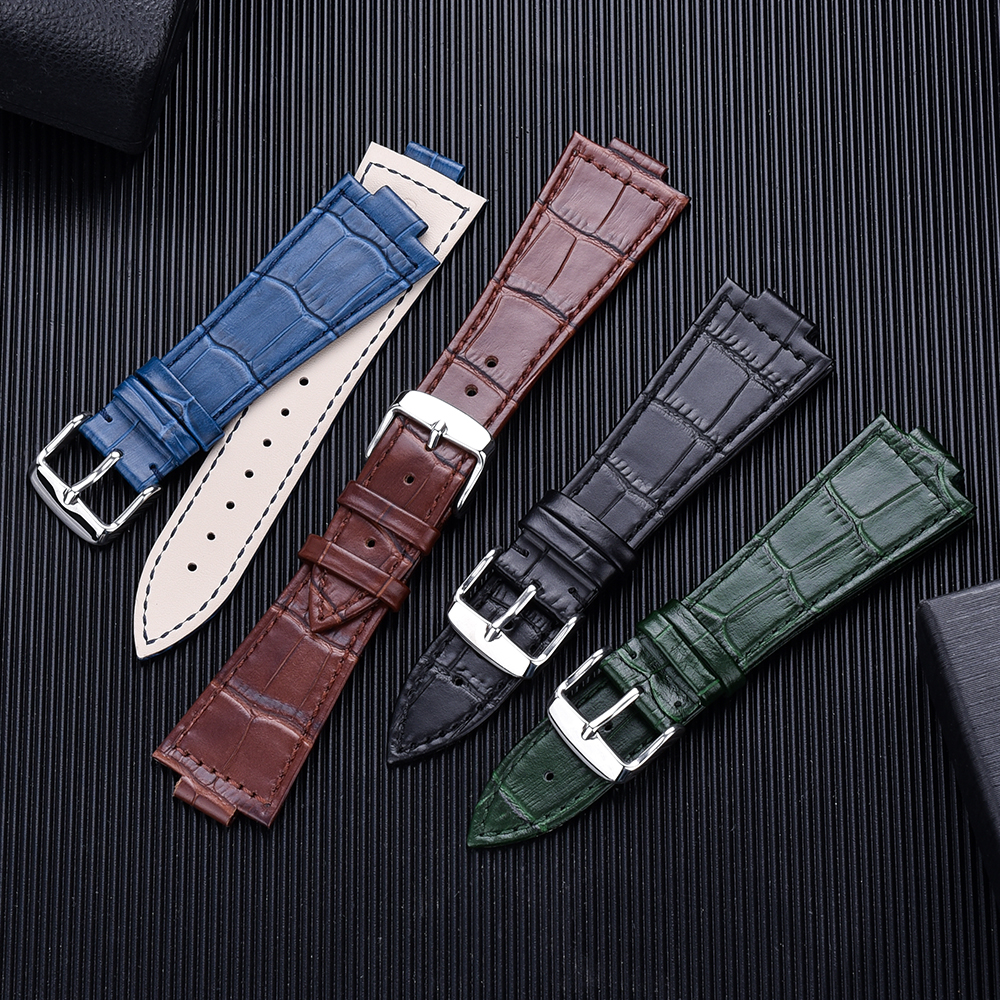12mm Cowhide Leather Watchband For Tissot PRX series Strap T137.407 T137.410 Super Player Bracelet Convex End Men's Wrist Straps