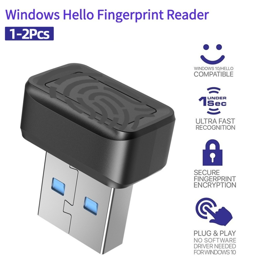 USB Fingerprint 2025 Reader for new Windows10 11 360 Touch Hello Biometric Fingerprint Scanner Padlock for Laptops PC Fingerprint Unlock
