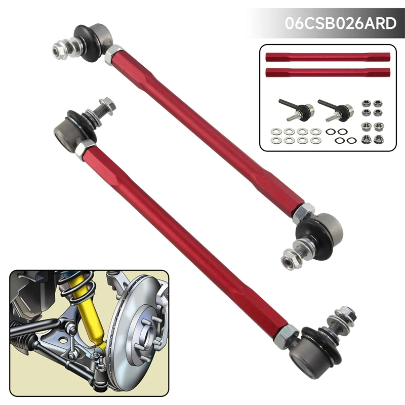 10mm Ball Joint Sway Bar Adjustable 300 -345mm Drop Links MAZDA Fits For PEUGEOT