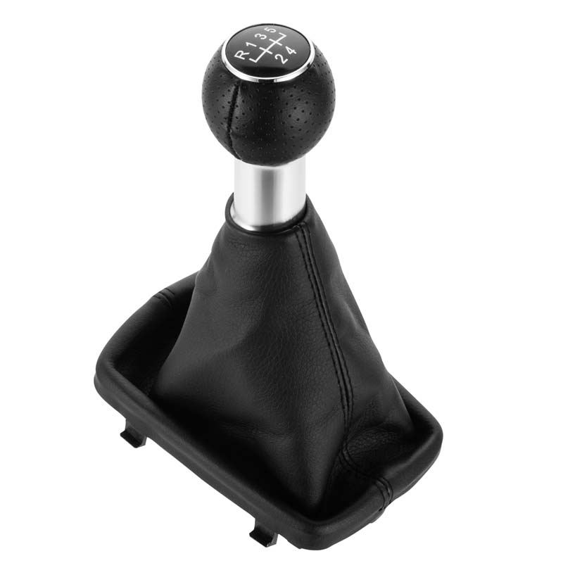12mm 5/6 Speed Manual Gear Shift Knob Shifter Lever Handle Head Gaiter Boot Cover for Audi A3 S3 2001 2002 2003 Car Accessories 90b83