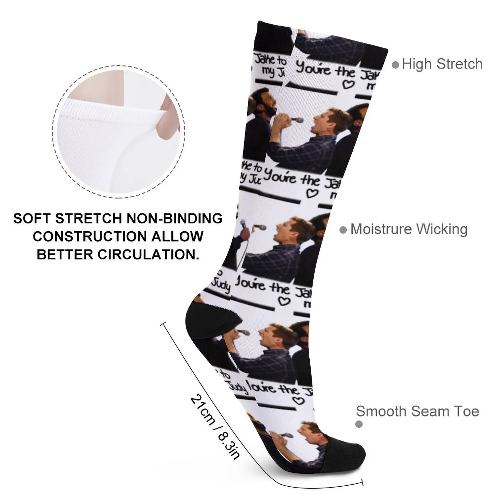 jake peralta and doug judy You're the Jake to my Judy Brooklyn 99 Socks sock gifts for men sheer socks men smile