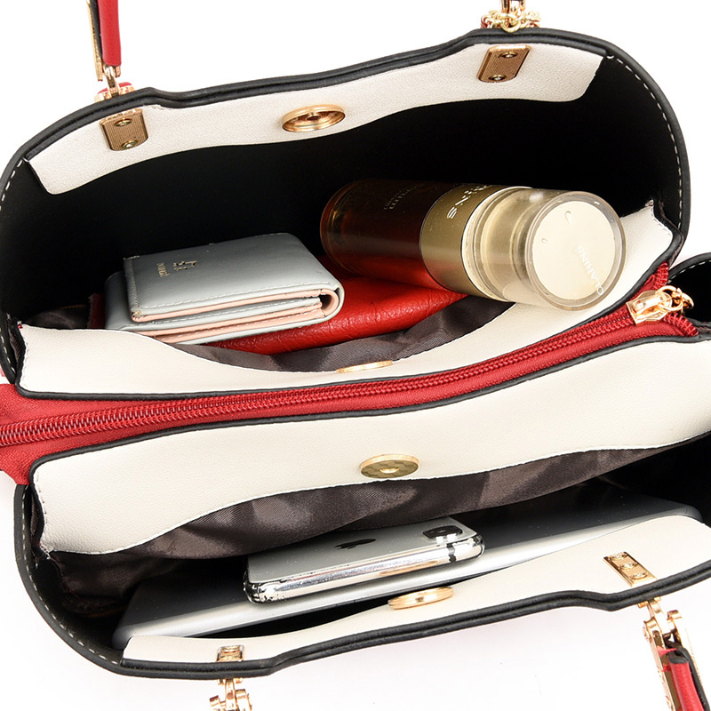 Brand Women's Shoulder Bags 2024 New 3-Layer Large Capacity Tote Bag High Quality Leather Women Handbag Luxury Designer Handbags