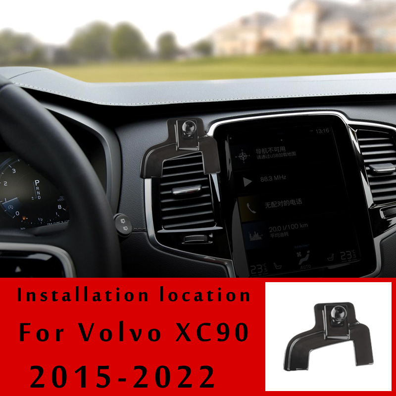LHD Car Phone Holder For XC90 2017 2018 2019 2020 2021 Car Styling Bracket GPS Stand Rotatable Support Mobile Accessories