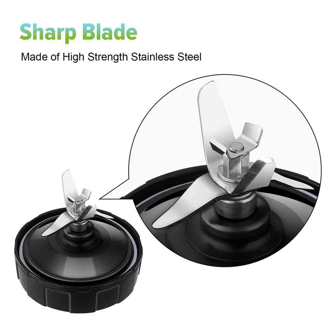 7 Fins Blender Blade Replacement Parts for Nutri Ninja Auto-IQ Blender Attachments with Sealing Ring Juicer Accessories
