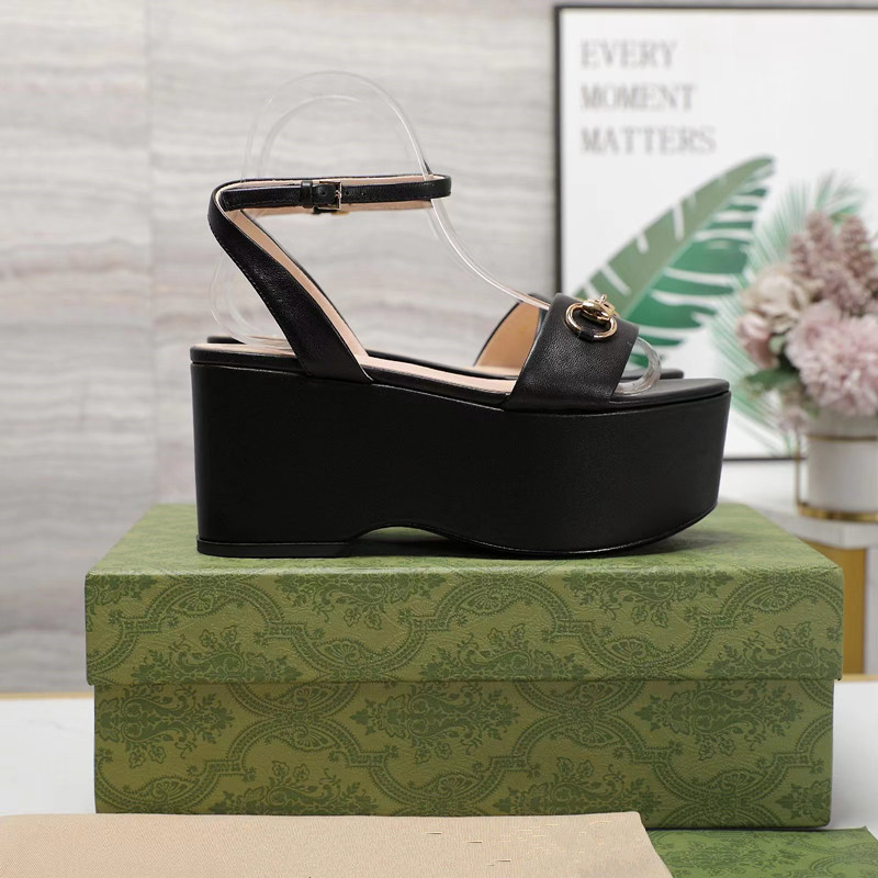 summer sandals Fashion woman sandal wedge sandal luxury sandal Genuine Leather Ankle Strap Daily Outfit white sandals designer sandal black sandal high heels