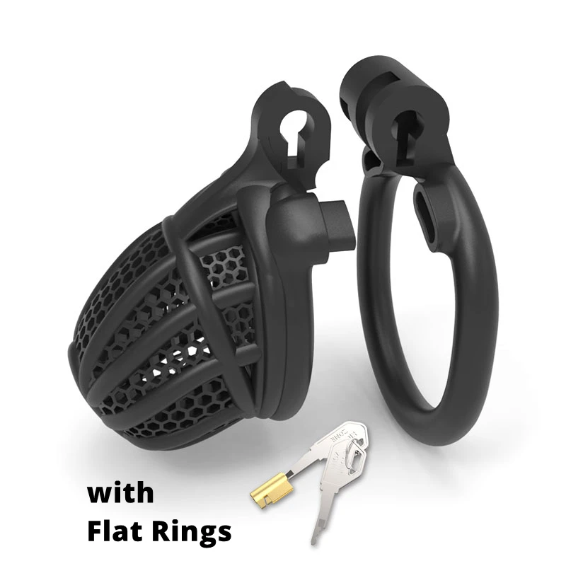 New 3D Print Design Breathable Black Male Chastity Cage Chastity Devices SM Penis Bondage Cock Cages Erotic Sexy Toys For Men 18