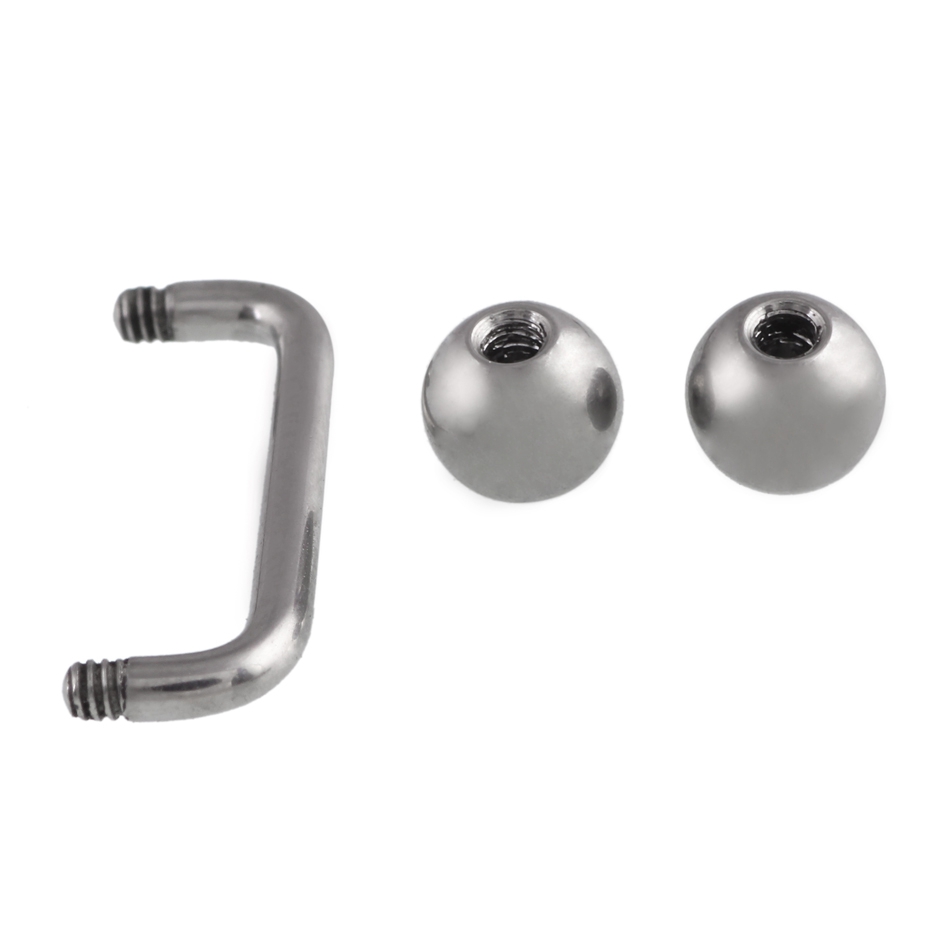 1PC Titanium Externally Thread Surfacel Barbells with Balls Microdermal Chest Eyebrow Piercing Vagina Sexy Body Jewelry