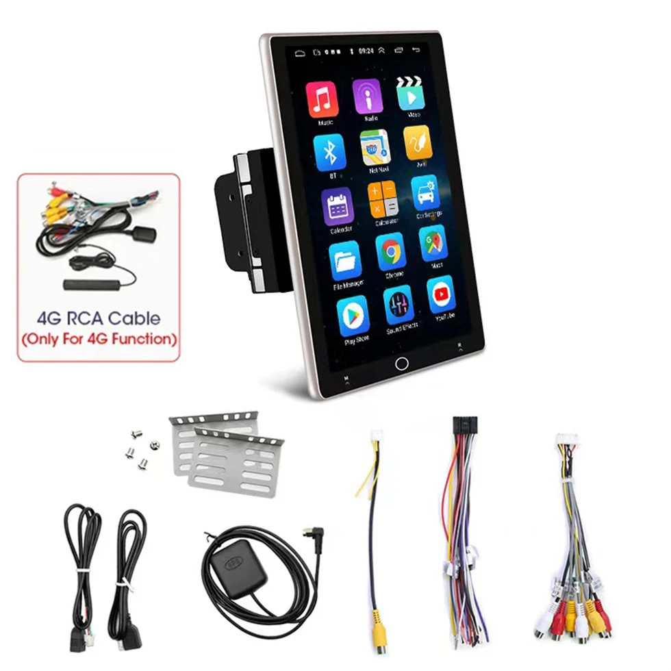 Android 13 10.1 inch Automatic Rotate Car Radio Android Auto Apply Carplay DVD Multimedia Player Car Stereo GPS Universal 2Din