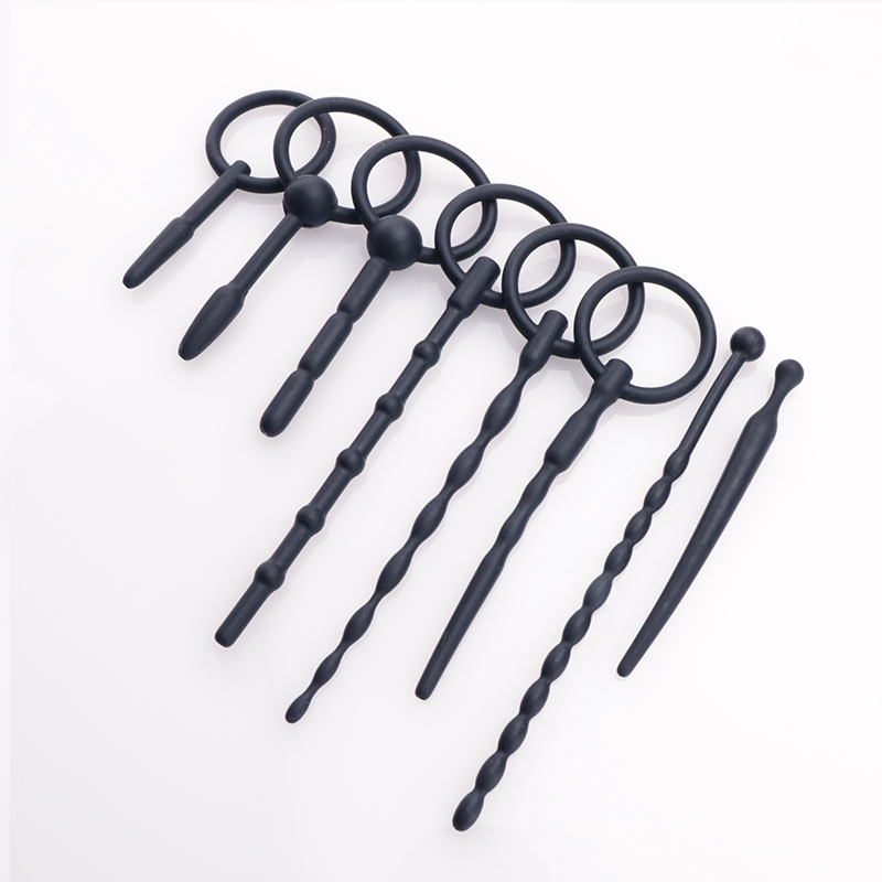 8 Style Penis Plug Silicone Hollow Urethra Catheter Soft Male Masturbator Tube Urethral Stretcher Sound Dilator Adult Sex Toys