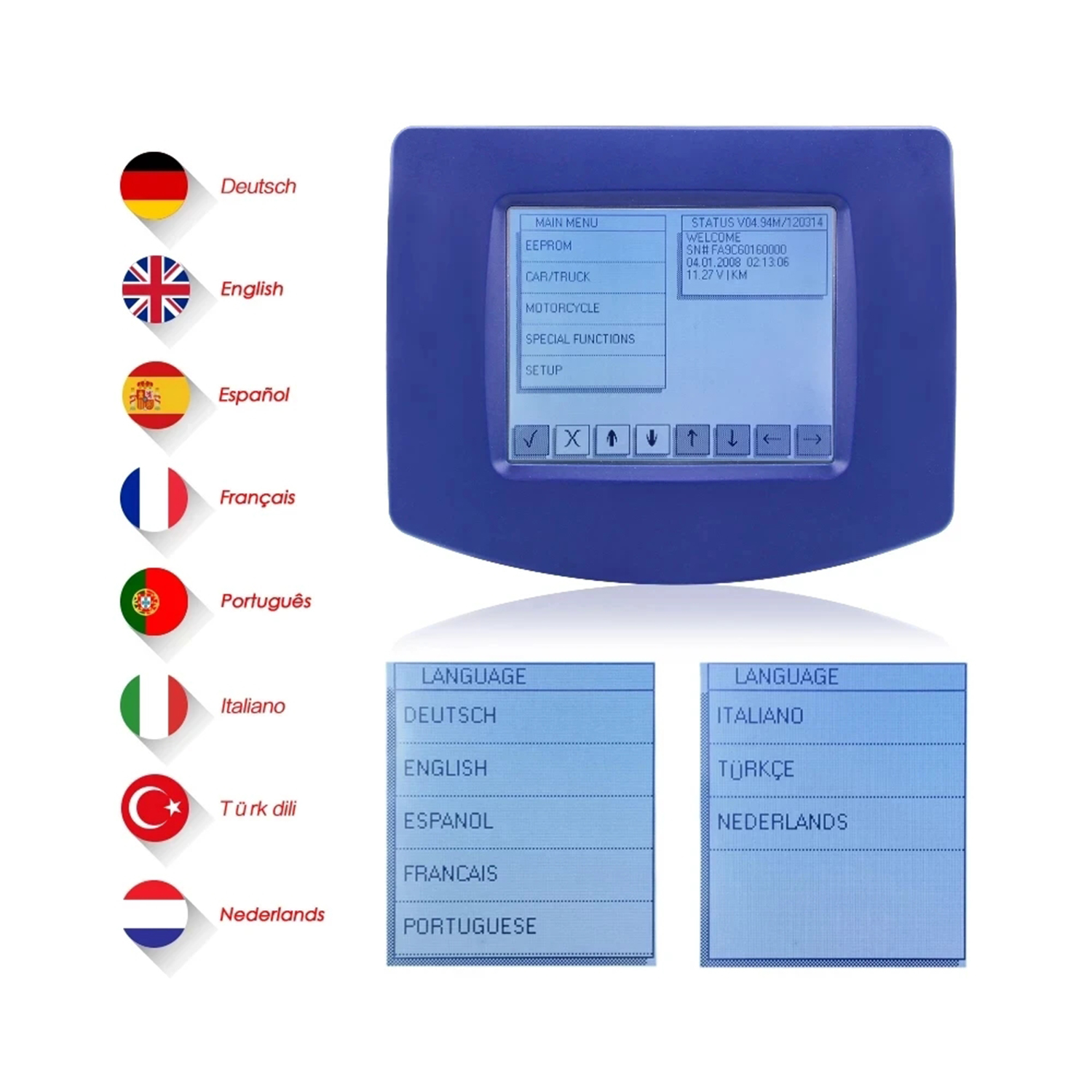 Digiprog3 V4.94 Full Set FTDI Chip KM Programmer Digiprog iii Mile-age Tool with full set cable Correct Tool EU/US Plug