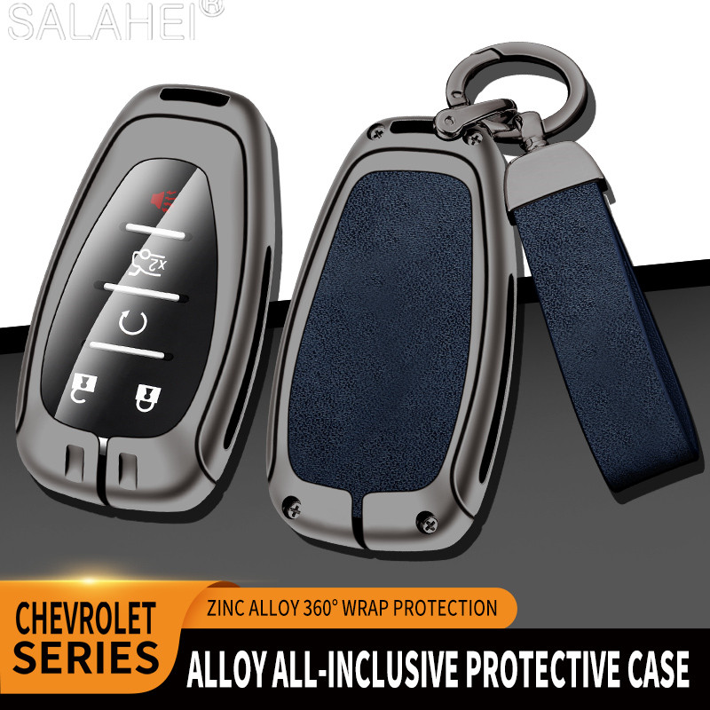Metal Car Key Case Cover for Chevrolet Onix Equino Orlando Cruze Spark Sonic Camaro Volt Bolt Trax Malibu Blazer Traverse Seeker b385d