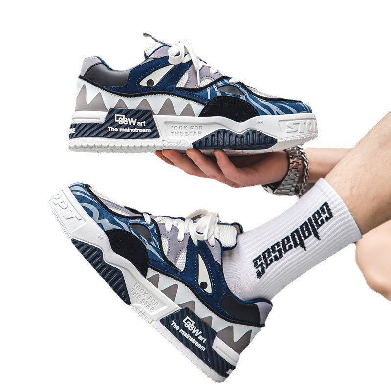 Men Shoes Casual Shoes Trendy Versatile Fashion Design Thick Sole Handsome Print Free shipping