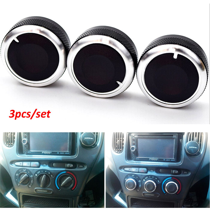 3PCS FIT FOR TOYOTA bB SCION xB 04-07 SWITCH KNOB KNOBS HEATER HEAT CLIMATE CONTROL BUTTONS DIALS FRAME RING A/C AIR CON COVER