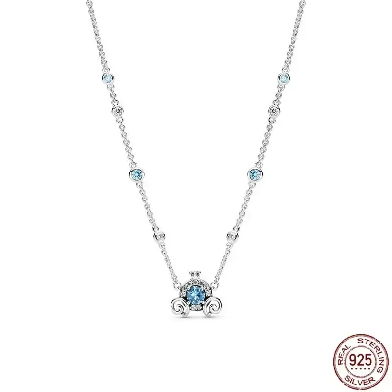 Classic 925 Sterling silver Exquisite Shiny Circular Hearts Snowflake Pendant Necklace fit Original Pendant DIY Jewelry