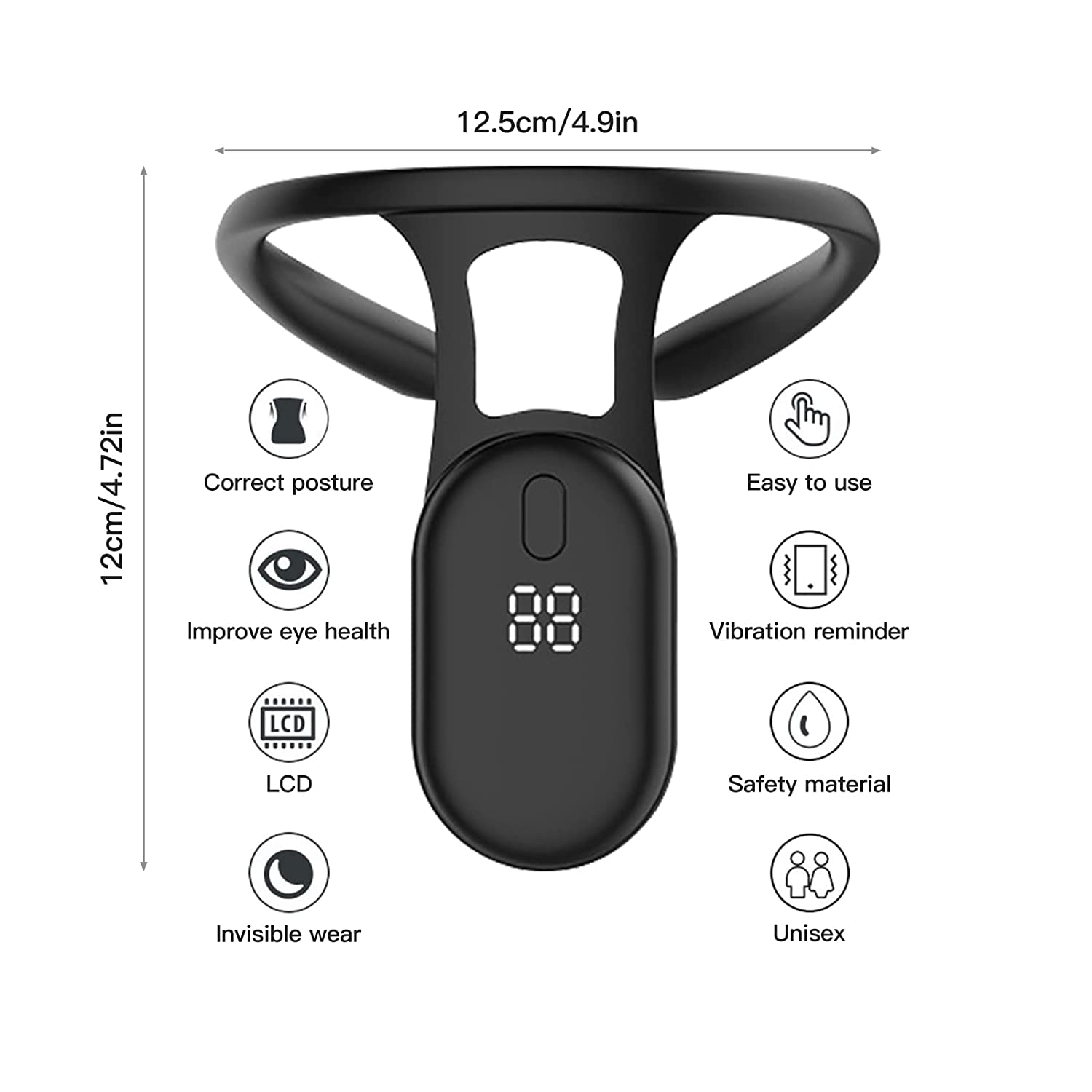 Smart Posture Corrector Device Posture Training Realtime Scientific Back Posture Correct Neck Hump Corrector Adult Kid Health