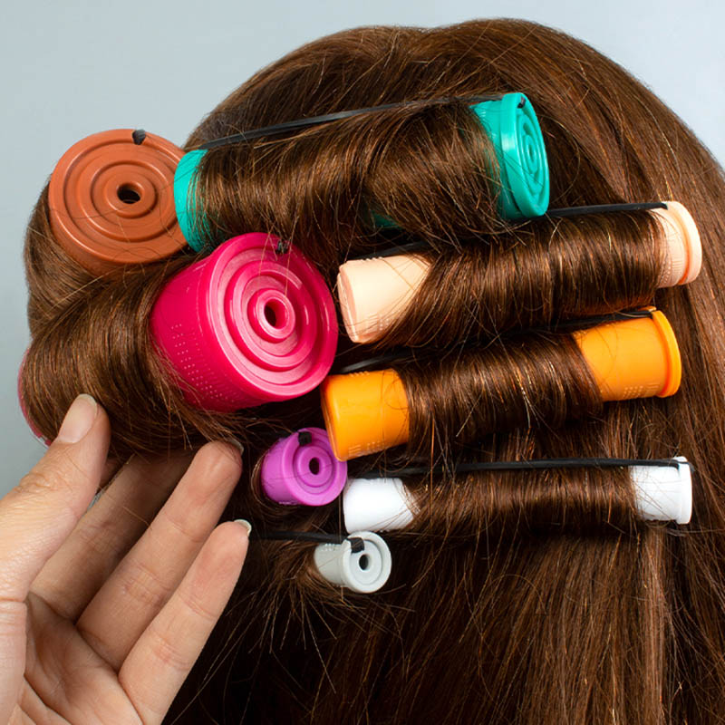 10 Pcs/Set Rollers Cold Perm Curler No Heat Curls Flexi Rods Wave Formers Hair Styling Tools free shipping