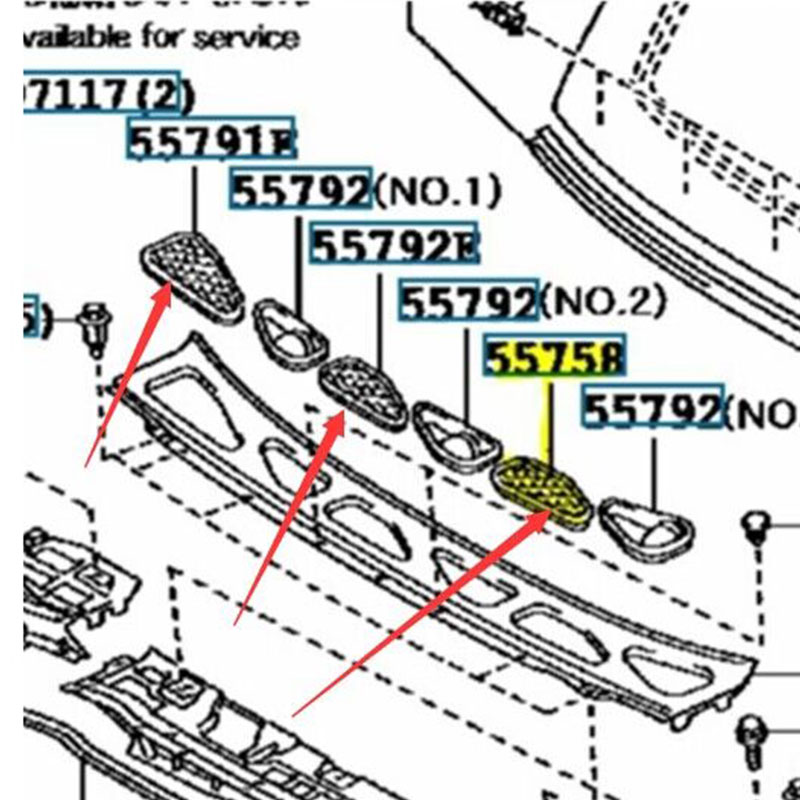 Car Air Cowl Flow Vent Heater Duct Hole Cover Intake Grille Trim For Toyota FJ Cruiser 2007-2021
