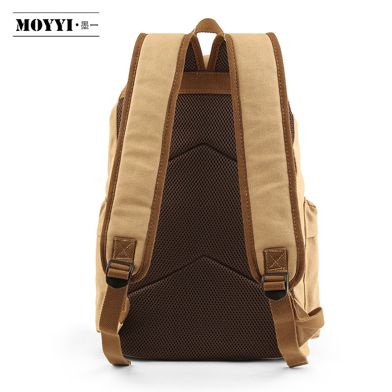 Men's 14inch Laptop Backpack Vintage Canvas Unisex Travel Bags USB Charging Schoolbag Student Mochia fc898