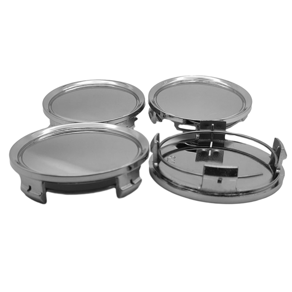 4Pcs 75mm Universal Wheels Hubcap Chrome Sier ABS Plastic Auto Wheel Center Cap Car Styling