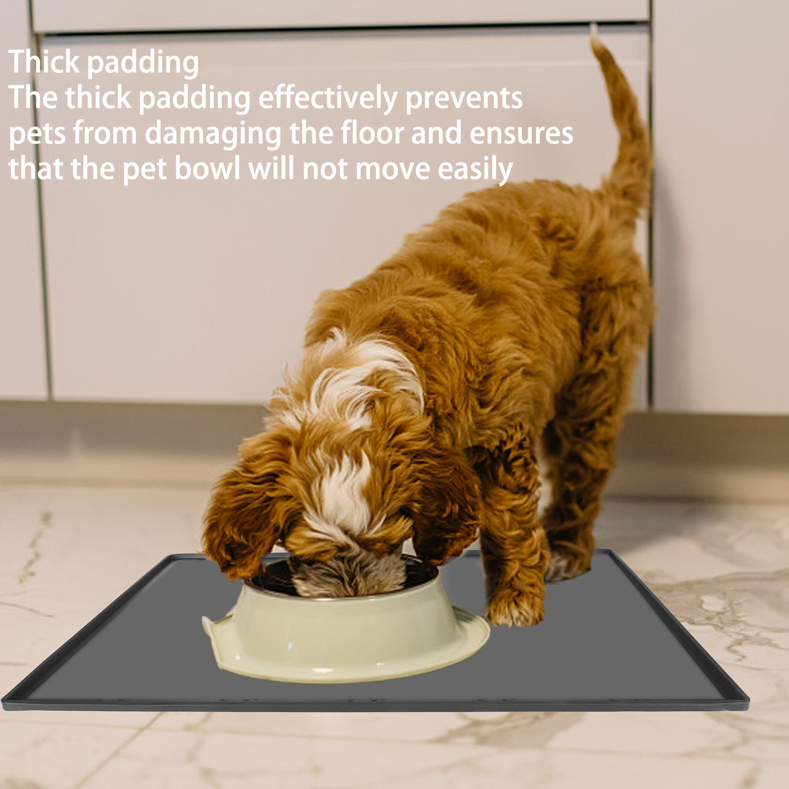 Silicone Pet Feeding Mat For Food And Water Prevent Spilling Waterproof Pet Feeding Placemat For Dog Cat