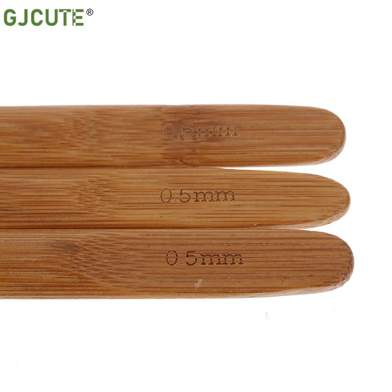 3Pcs/set Dreadlock Needle for Braid 0.5mm/ 0.75mm Natural Bamboo Dread-Lock Hair Weaving Tool Crochet Hook Dreads