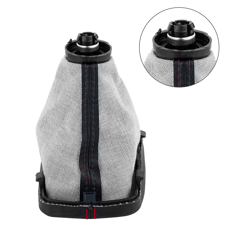 12mm 5/6 Speed Manual Gear Shift Knob Shifter Lever Handle Head Gaiter Boot Cover for Audi A3 S3 2001 2002 2003 Car Accessories 90b83