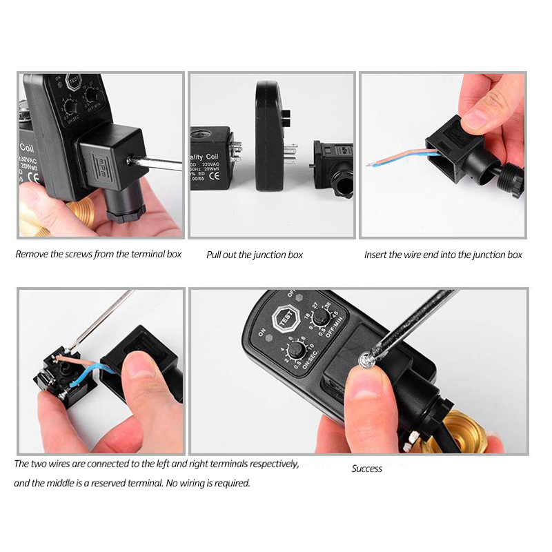 Electronic Drain Valve Air Compressor 1/2" DN15 Normally Closed Electric Timing Solenoid Valve Automatic Water Switch AC220V