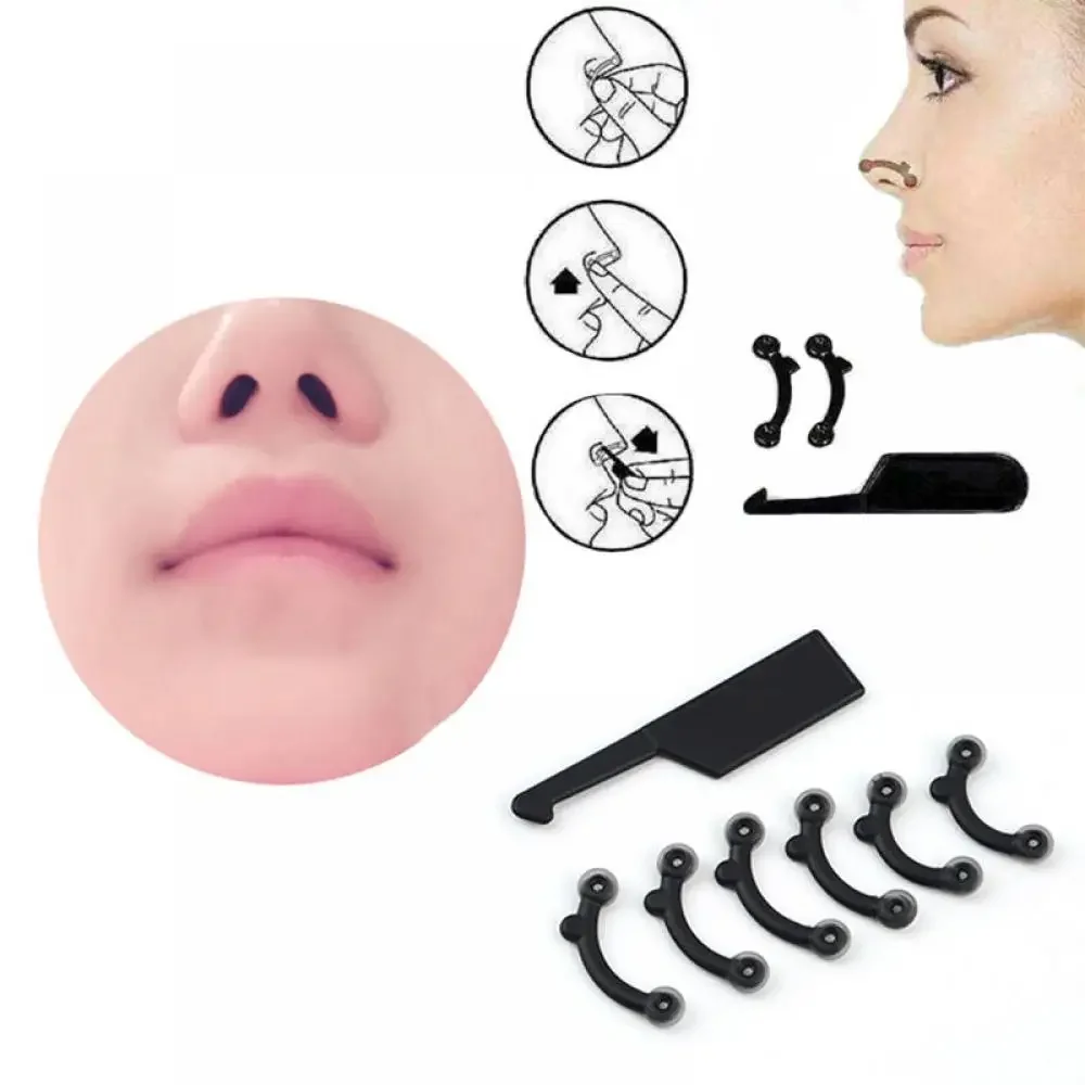 1 Set Women Nose Up Lifting Shaper Nose Bridge Straightening Beauty Clip Corrector Face Massage Tool 3 Sizes No Pain