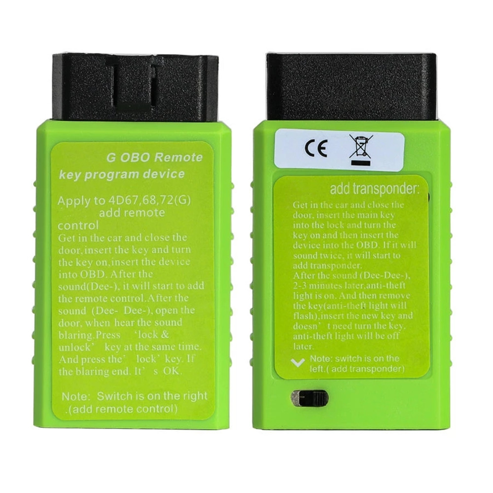 G and H Chip Key Programmer Tools Vehicle OBD Remote Device For Toyota 4D67/68/72 With Switch Add Transponder Via OBD2