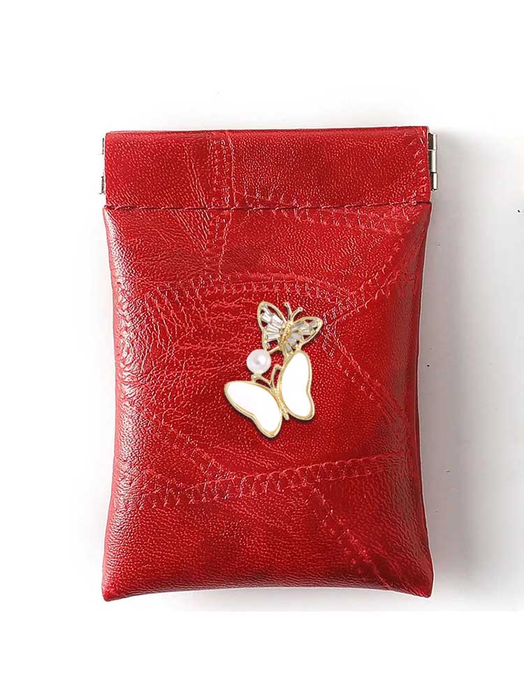 Durable PU Key Wallets - Multi-Functional Quality Gold Crystal Dangle Decor 371e1