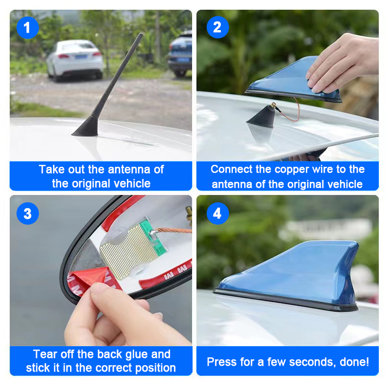 Universal Car Shark Fin Antenna Auto Radio Signal Aerials Roof Antennas Decorative For BMW/Honda/Toyota Car Styling
