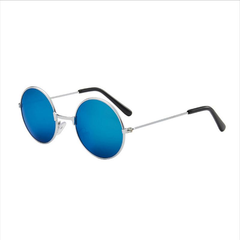 Vintage Small Round Sunglasses Woman Brand Designer Sunglasses Female Alloy Colorful Mirror Retro Black Circle Oculos De Sol