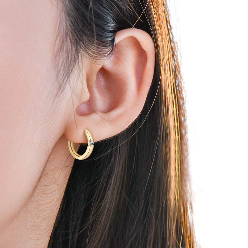 PureMax Premium Miossanite Earring For Women Cool Versatile S Sier Men Dia Earring With GRA Certificate Party Jewelry d7c42