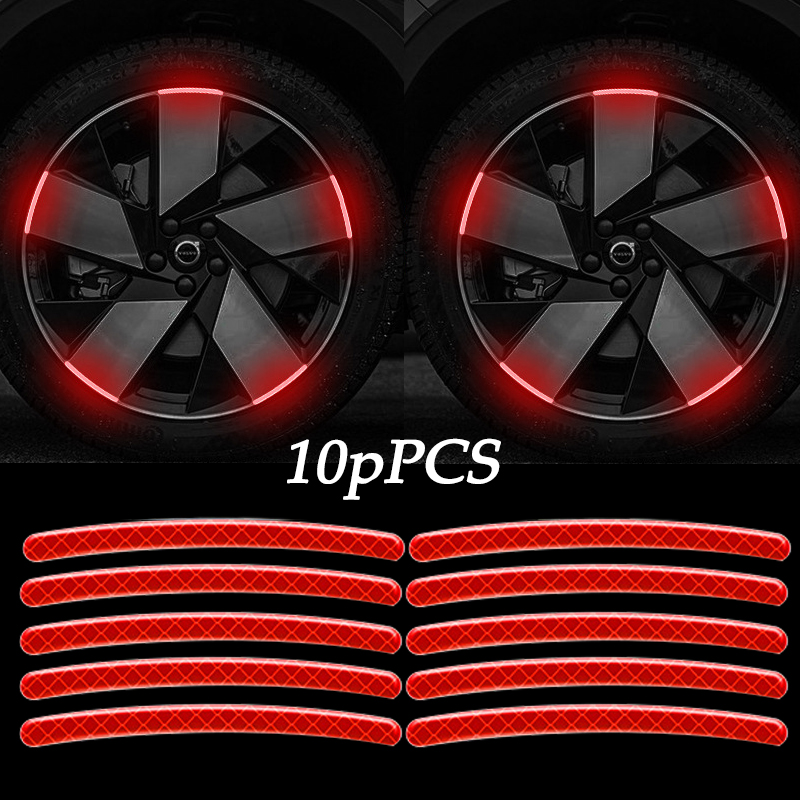 10pcs Wheel Hub Reflective Sticker Car Stickers For Renault Koleos Twingo Scenic Megane Fluenec Latitude Clio 1/2/3 Chrer