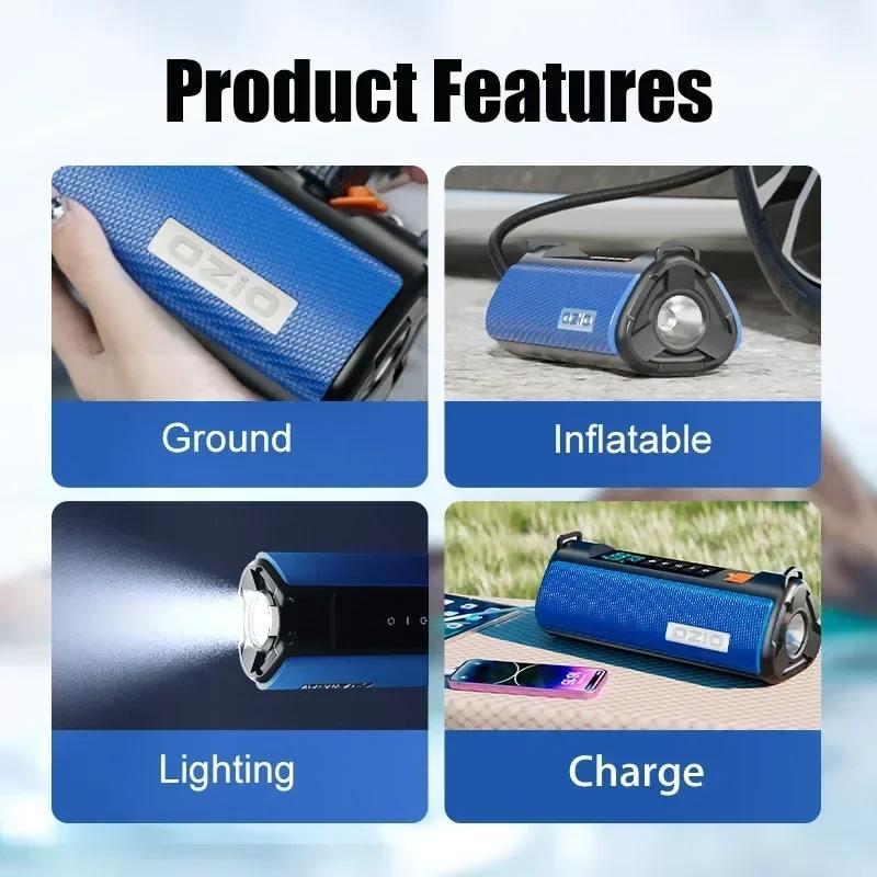 Emergency Jump Starter Car Air Pump Outdoor Portable Power Lamp Air Compressor Tire Iator ddmysmile Multifunctional Power Supply Smile
