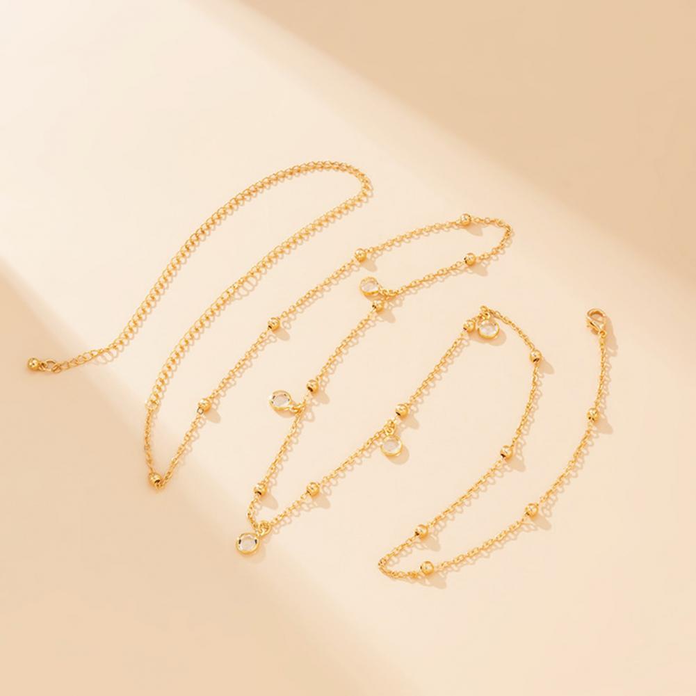 Full Luster Lightweight Adjustable Pendant Rhinestone Belly Chains for Beach