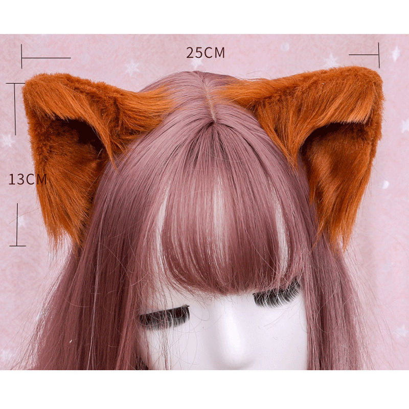 Furry Animal Beast Ears Hairpin Headwear Wolf Fox Ear Clip Cosplay Props Cat Ears Lolita Girl Hair Accessory anime accessories