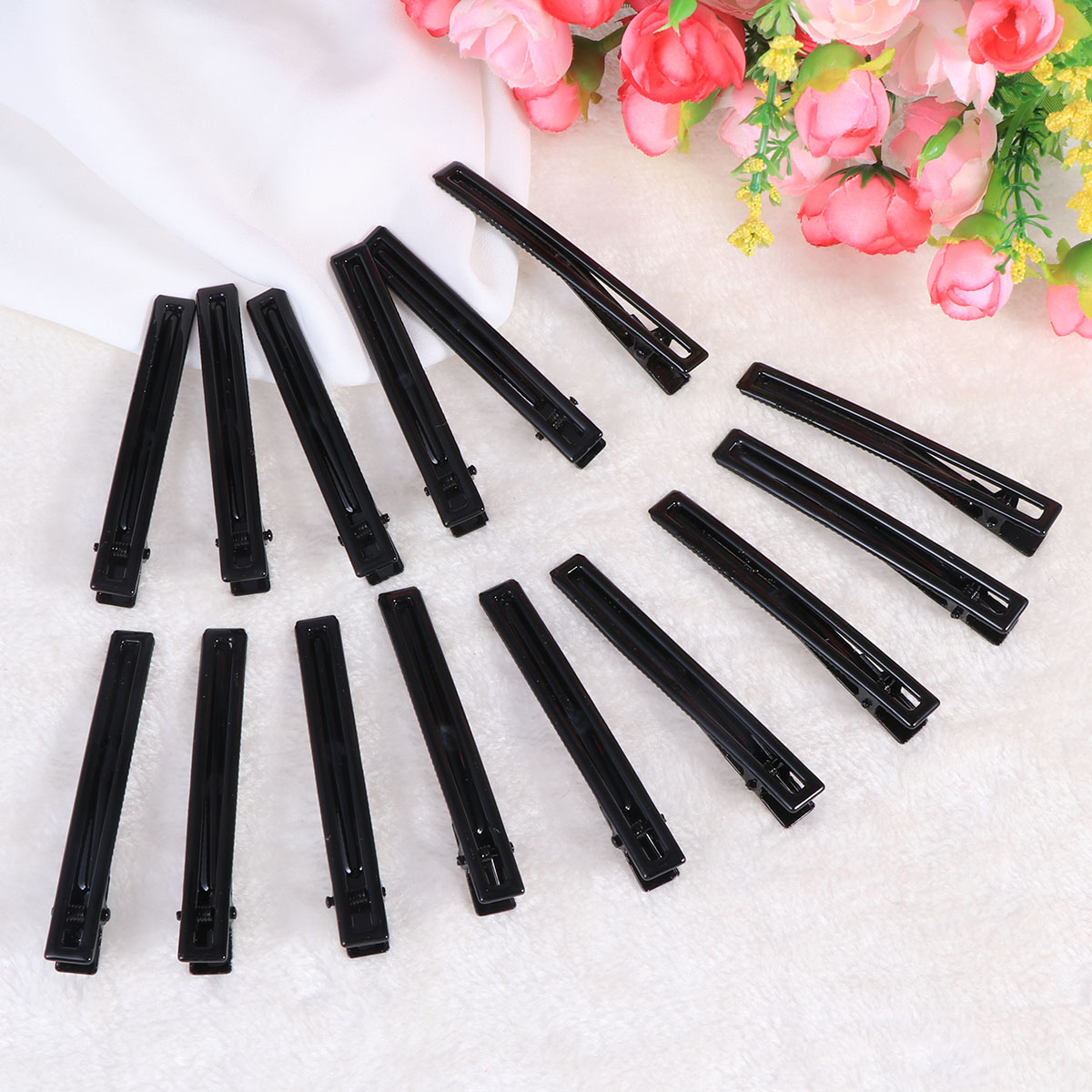 15pcs Professional Hair Hair Clip Pin Rectangular Bobby Pin Hair Accessories for Girls Women (Black) smile () () ()