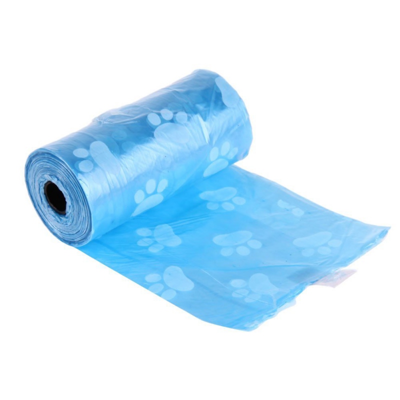 5Pcs/lot Pets Dog Poop Bags Great For All Waste Pet Printed Disposable Bag Environment-friendly