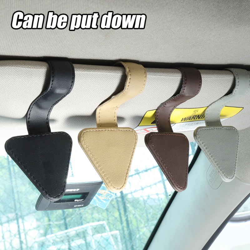 Universal Sun Visor Clip Sunglasses Holder Car Glasses Holder Microsoft Leather Eyeglasses Hanger Ticket Clip Glasses Mount 0c17f 5 f5bef