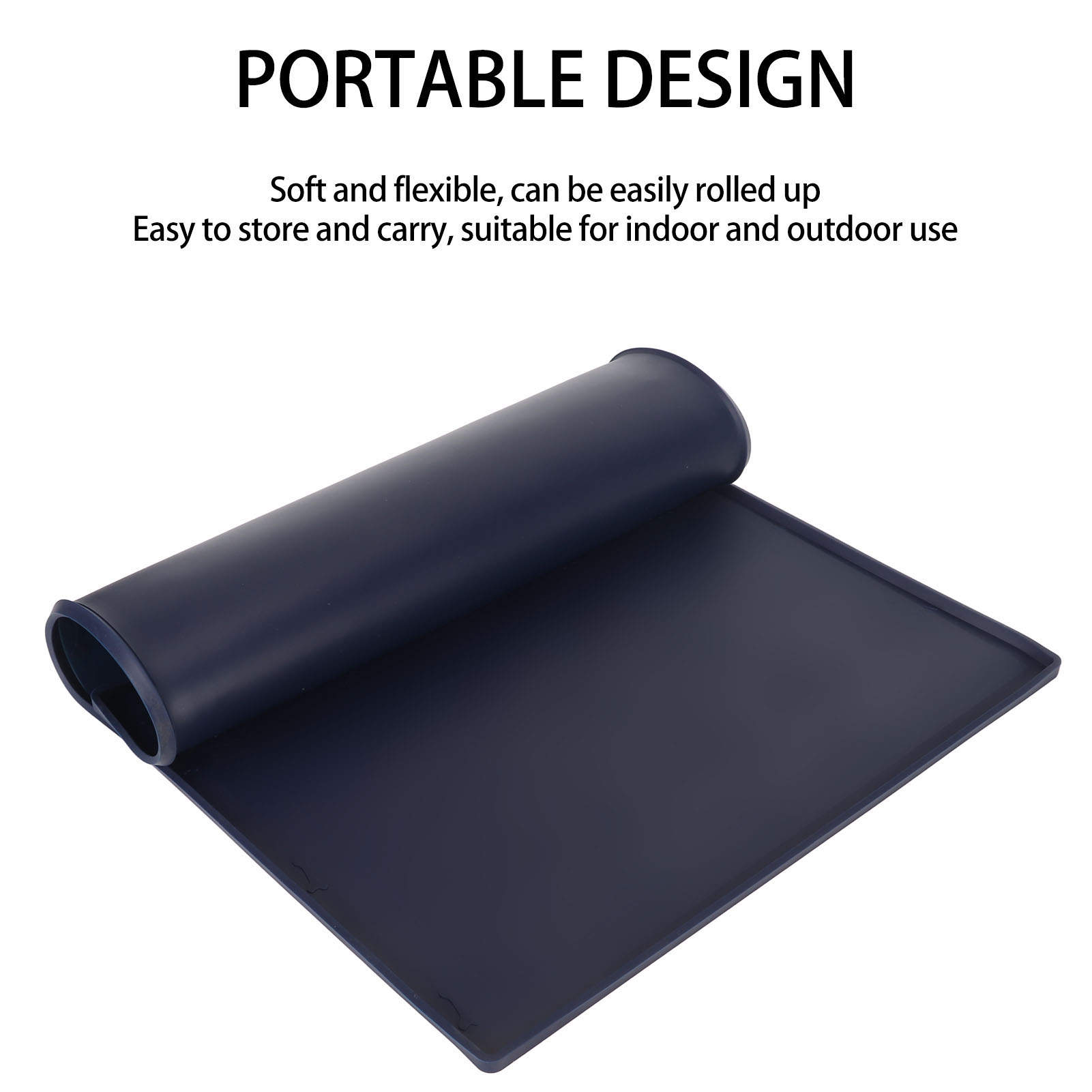 Silicone Pet Feeding Mat For Food And Water Prevent Spilling Waterproof Pet Feeding Placemat For Dog Cat